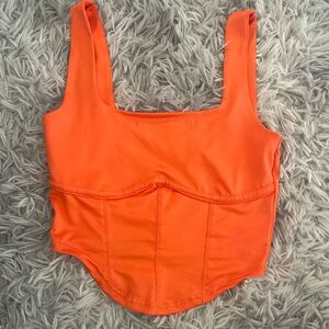 Vibrant Orange Corset Top